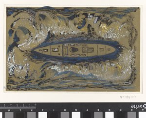 Conception pour le vignette de la Koninklijke Paketvaart Maatschappij - Carel Adolph Lion Cachet