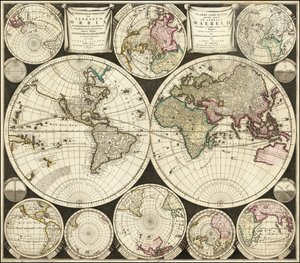 Carte du monde de 1696 par Carolus Allard