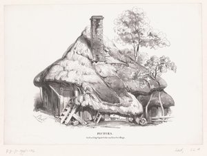 Ferme avec toit de chaume - Carel Christiaan Antony Last