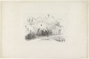 Caricature du calendrier des étudiants de Leyde, 1849