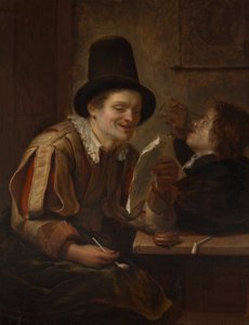Deux Hommes dans une Taverne - Carel De Moor