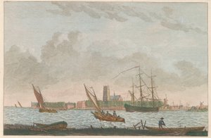 Dordrecht depuis la Merwede, ca. 1790
