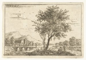 Paysage vallonné avec château au bord de la rivière