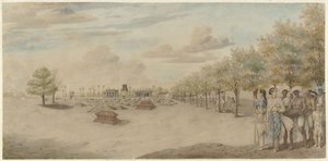 Cimetière avec cortège funèbre en Inde - Carel Frederik Reimer