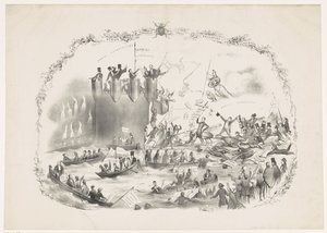 Caricature des plans de Thorbecke pour fermer l