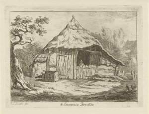 Grange avec porte supérieure ouverte à Emmen en Drenthe