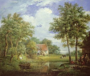 Scène de ferme hollandaise - Carel Lodewijk Hansen