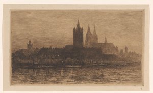 Vue de Cologne le soir - Carel Nicolaas Storm van 