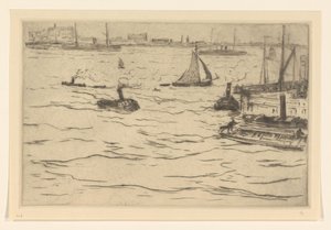 Vue de la Meuse à Rotterdam