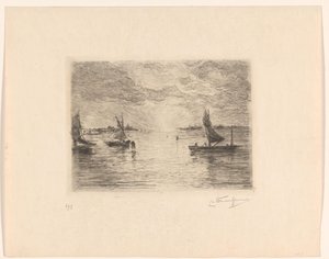 Lagune au coucher du soleil