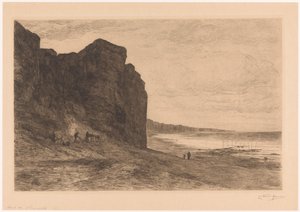 Côte rocheuse près de Veules - Carel Nicolaas Storm van 