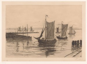 Retour de la flotte de pêche - Carel Nicolaas Storm van 