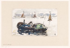Vue sur la Meuse près de Rotterdam - Carel Nicolaas Storm van 