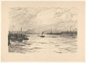 Remorqueur dans le port de Hambourg
