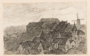 Vue de la ville de Clèves avec moulin