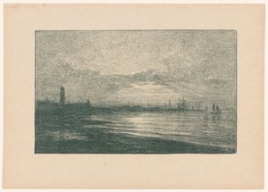 Port maritime au crépuscule