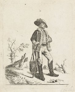 Paysage avec un soldat