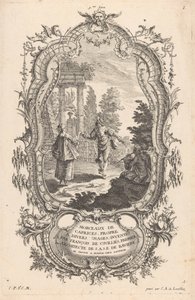 Couple dansant (Figurines dans des paysages) - Carl Albert von Lespilliez
