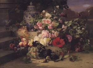 Peinture de fruits et de fleurs