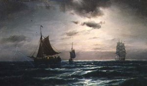 Navigation dans des eaux au clair de lune