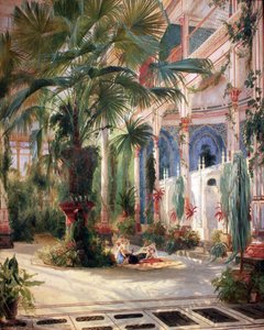 Intérieur de la maison des palmiers sur la Pfaueninsel près de Potsdam - Carl Blechen