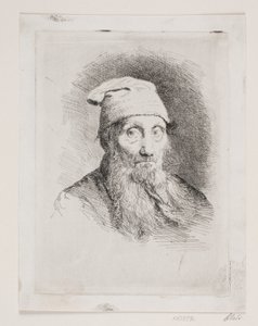 Un vieil homme avec un bonnet. Buste - Carl Bloch