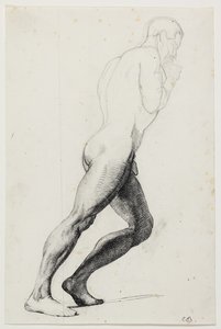 Étude pour la jambe de Samson pour le tableau du musée "Samson chez les Philistins" (kms830) - Carl Bloch