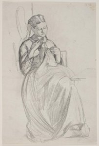 Jeune fille cousant (épouse de l