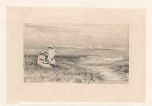 Femme et fille dans les dunes