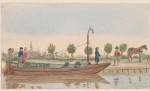 Une barque de tracte - Carl Cristiaan Fuchs