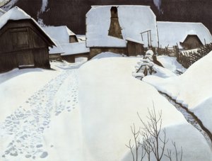 Maison de paysan en hiver - Carl Ederer