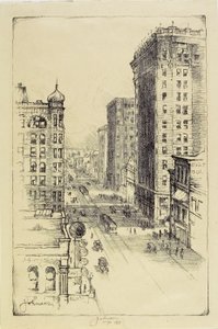 Avenue Hennepin sous la Sixième Rue - Carl Edward Johnson