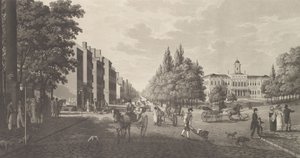 Broadway et City Hall à New York Brodway-Gatan Och Rådhuset i New York, 1824 - Carl Fredrik Akrell