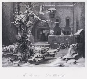 Le Monastère (gravure) - Carl Friedrich (after) Lessing