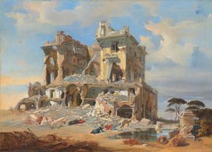 La bataille du Casino dei Quattro Venti pendant le siège de Rome, 1849 - Carl Friedrich Heinrich Werner