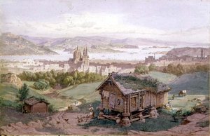 Vue de Christiania - Carl Friedrich Heinrich Werner