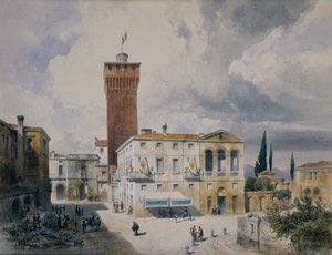 Marché à Plaisance - Carl Georg Anton Graeb