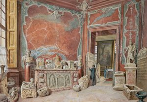 Le cabinet de marbre avec les antiquités - Carl Goebel d. J.