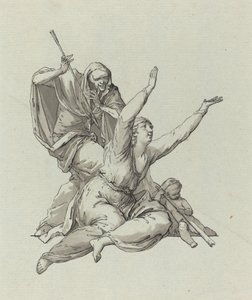 La mort traquant une femme - Carl Gotthard Langhans