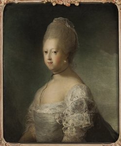 Portrait de Caroline Mathilde de Hanovre, princesse de Grande Bretagne et reine consort de Danemark et Norvège