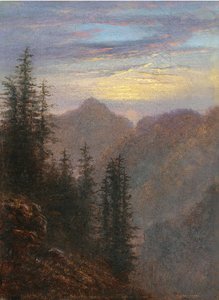 Paysage de montagne au crépuscule - Carl Gustav Carus