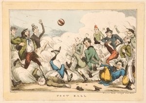 Football dans les rues de Londres, 1820