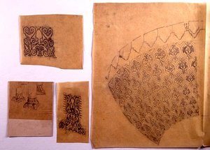 Détails architecturaux, de seize croquis sur papier calque - Carl Haag