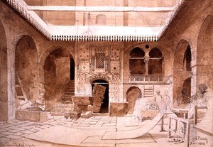 Le Bazar de tapis Chan Chaleel au Caire, 1858 - Carl Haag