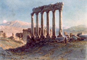 Les ruines du Temple du Soleil à Baalbek - Carl Haag