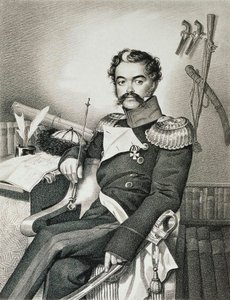 Portrait de Denis Davydov, 1784-1839, soldat et poète, début du 19e siècle - Carl Hampeln von