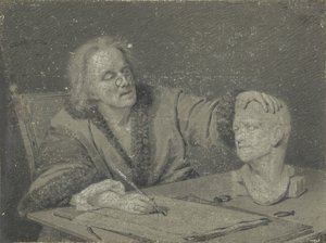 Dessinateur esquissant une tête en plâtre - Carl Heinrich Mylius