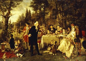 Fête de mariage dans le jardin de Fontainebleau