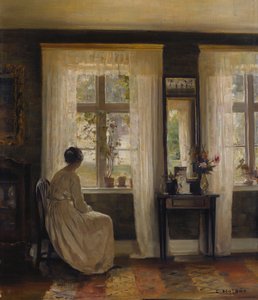 Une dame dans un intérieur