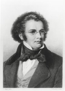 Portrait de Franz Schubert (1797-1828) gravé par H. Roemer